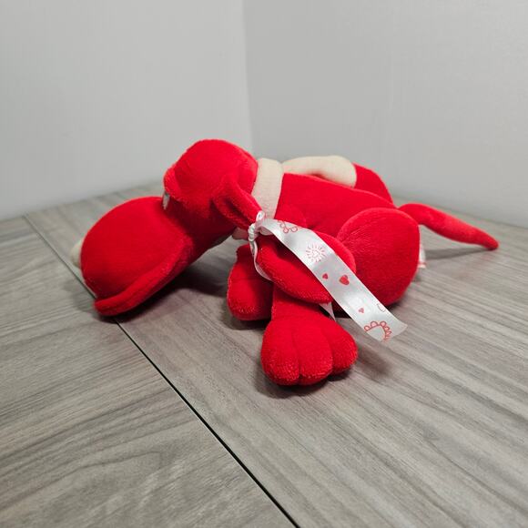 Commonwealth Red Dog Plush blood hound basset love valentines droopy vintage - Picture 3 of 9